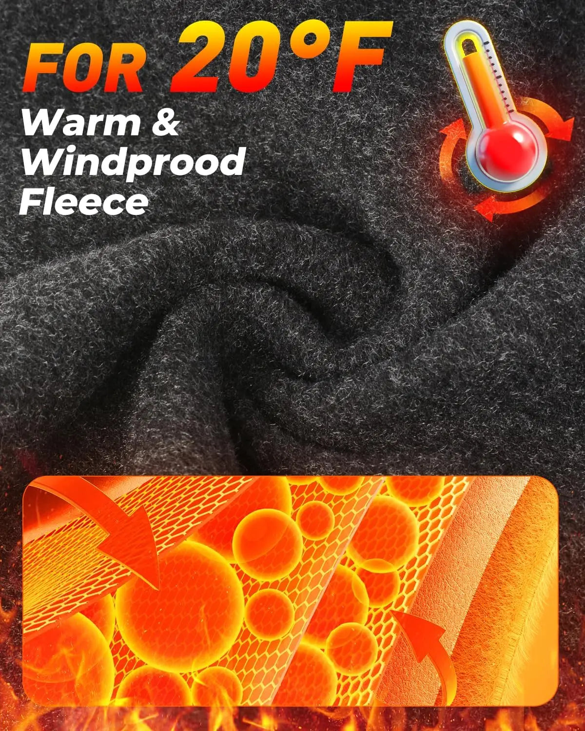 Thermal Balaclava Ski Mask Windproof Fleece Face Cover for Cold Weather Motorcycle Riding Skiing Snowboarding Outdoor Work