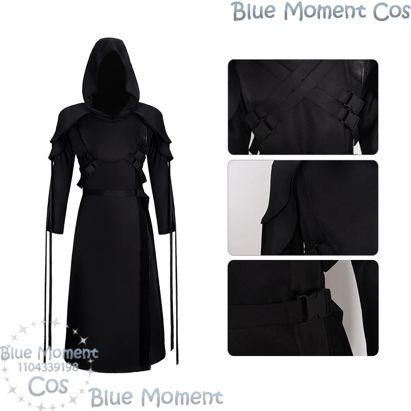 The Ghost Face Game Dead by Daylight Cosplay Disfraz mujer Black Costume Gothic Man Suit Full Set Halloween Carnival Customized