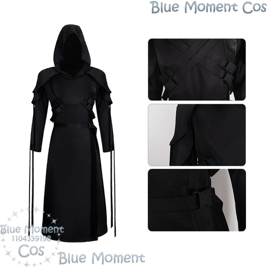 The Ghost Face Game Dead by Daylight Cosplay Disfraz mujer Black Costume Gothic Man Suit Full Set Halloween Carnival Customized