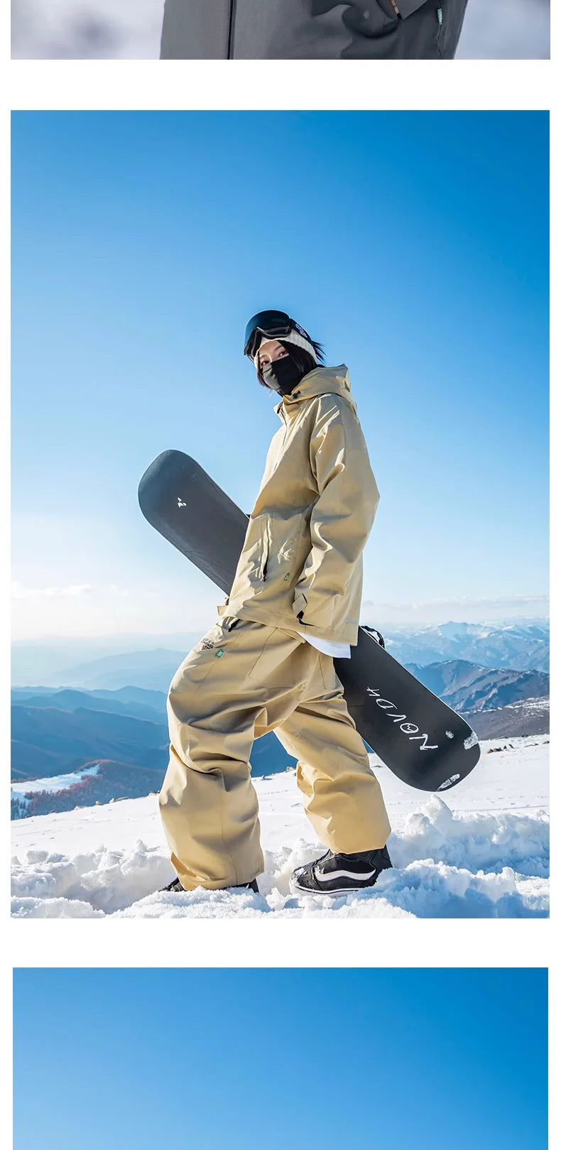 John snow 2024 New Male female couple Single and double board Ski suit set Loose type waterproof keep warm Ski pants ski jackets