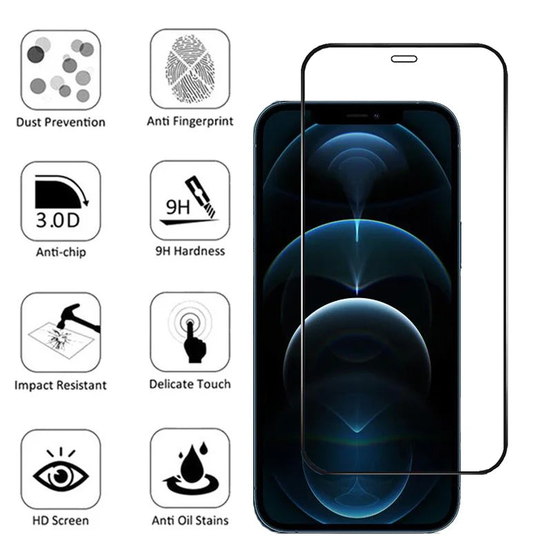 100D Protective Glass For iPhone 16 15 14 13 12 11 Pro Max Cristal Templado iPhone14 ProMax Screen Protector iphon 15 14 Pro Tempered Glass Apple 14 Plus 13 Mini Front Film i Phone 14 Pro Max Camera Lens