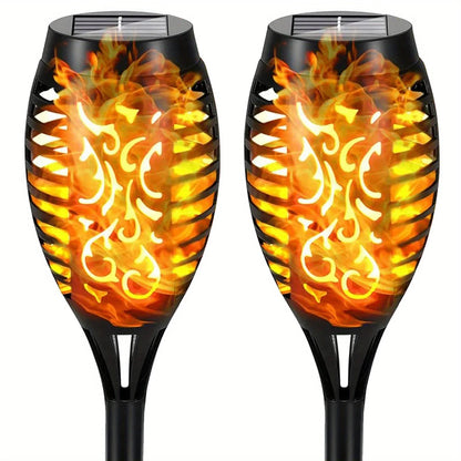 12LED Solar Flame Light Outdoor,Waterproof 12LEDs Torches Landscape Lamp for Outdoor Courtyard Garden Yard,Halloween Decorations