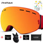 PHMAX Ski Goggles Men Snowboard Glasses Women Winter Outdoor Snow Sunglasses UV400 Double Layers Lens Anti-Fog Skiing Goggles