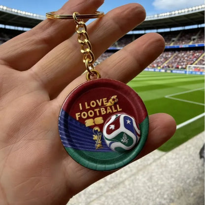2026 FIFA World Cup Enamel Metal Keychain, UV Printed Soccer Key Ring, Football Fan Souvenir, Car Bag Pendant, Sports Gift