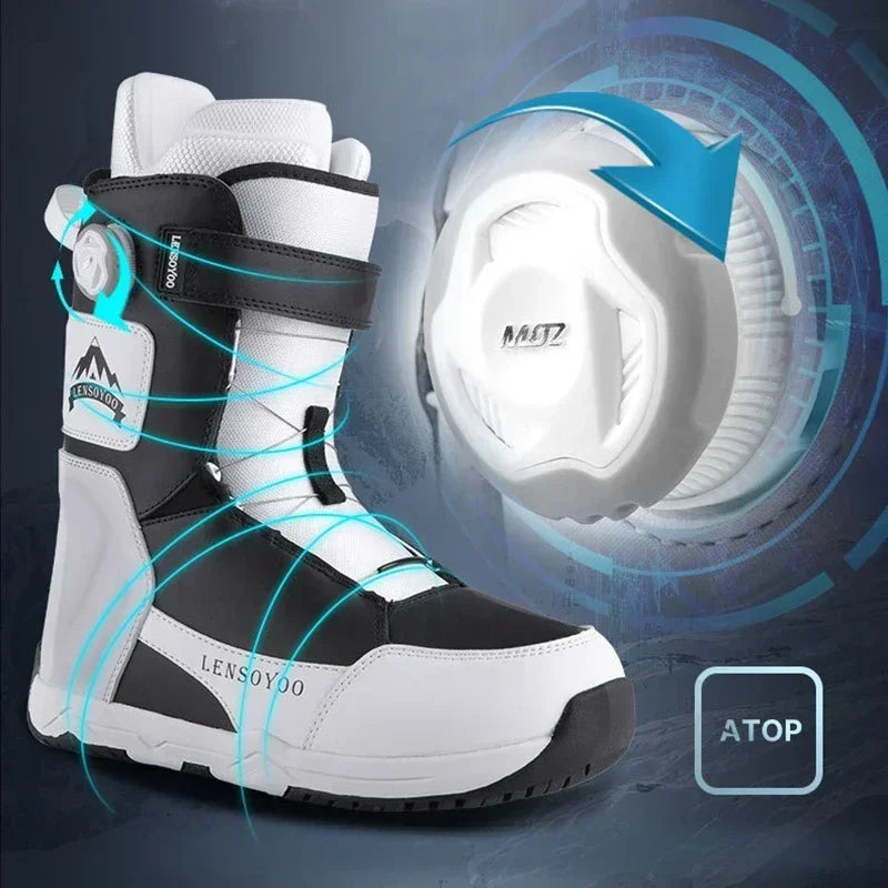 Adult Winter Ski Shoe 2025 New Women Outdoor Sports Snowboarding Boots Men Warm Breathable Waterproof Cold Resistant Snow Shoes