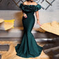 CM.YAYA Winter Women Slash Neck Sleeveless Ruffles Empire Dress Sexy Evening Party Night Mermaid Maxi Long Bandage Dresses