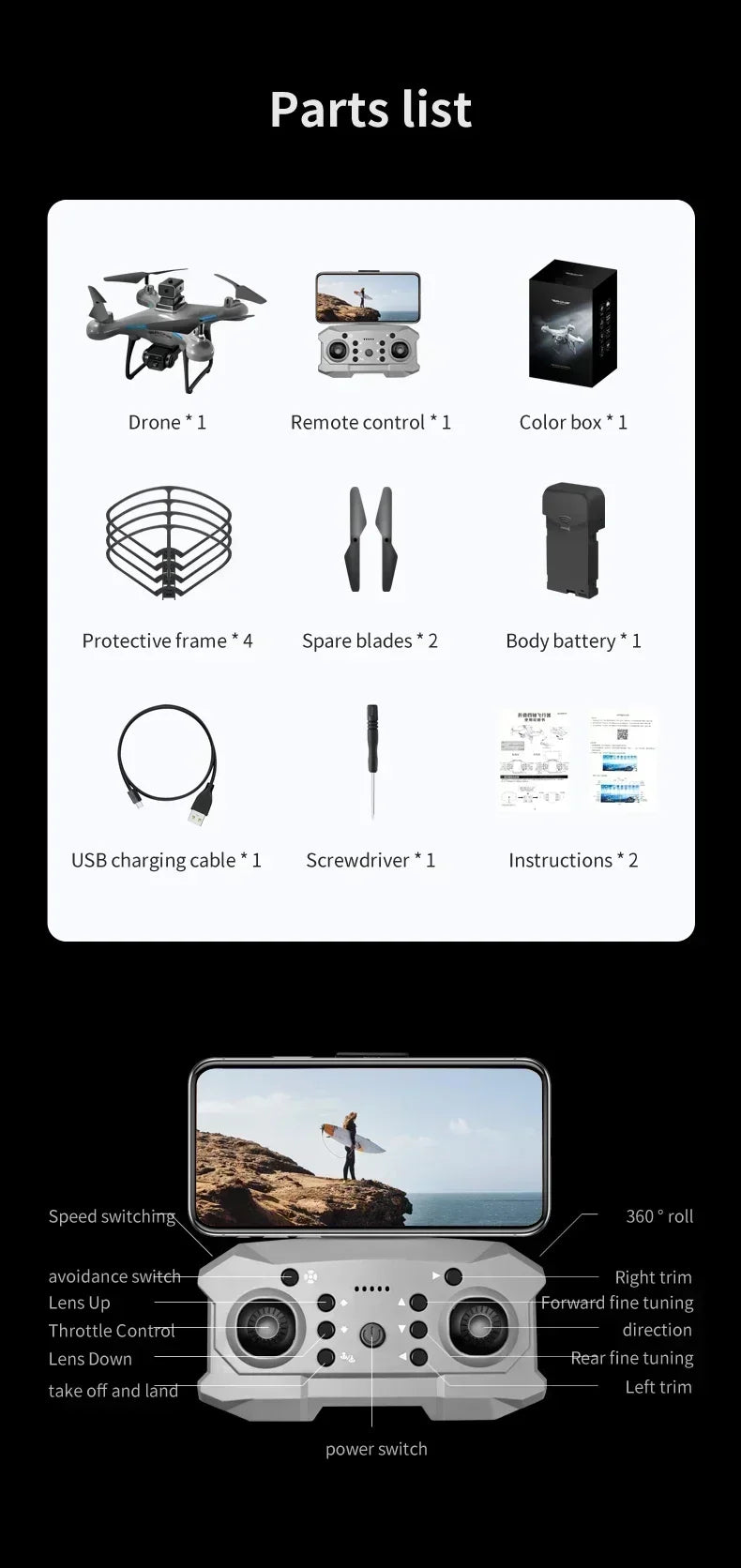 2025 KY102 Drone 8K Professional Dual Camera Brushless Quadcopter Obstacle Avoidance Optical Flow Aerial Drone RC 10000M