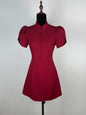 Trendix Button Patchwork Elegant Dress For Women Fashion Pleated Short Sleeve Short Dresses Femme Office Commuter A-Line Dress