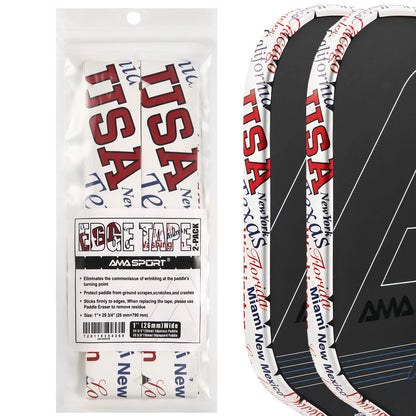 AMASPORT 2Pack Pickleball Paddle Edge Tape 20/23/26mm Paddle Head Edge Guard Racket Edge Protection Tape