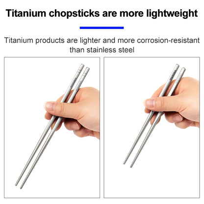 Widesea Camping Titanium Chopsticks Tableware Detachable Chopsticks Hiking Traveling Picnic Equipment Supplies Dinnerware