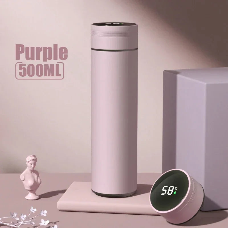 510ml Thermos Coffee Mug Stainless Steel Coffee Cup Temperature Display Vacuum Flask Thermal Tumbler Insulated Cup Water Bottle