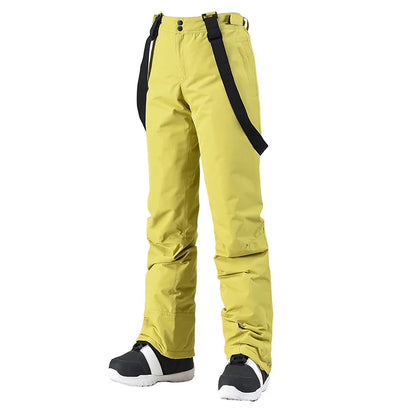 Cheap Women's and Men's Ice Snow Pants Outdoor Snowboarding Clothing Strap Trousers Skiing Suit Wear 10K Waterproof