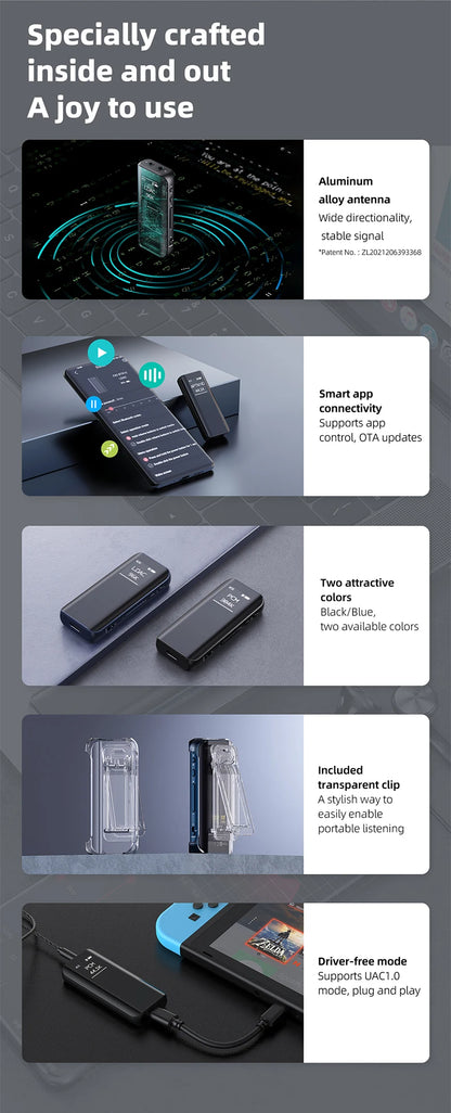 FiiO BTR15 Bluetooth 5.1 Headphone Amplifier DSD256 Receiver LDAC/aptX Adaptive with 3.5mm/4.4mm