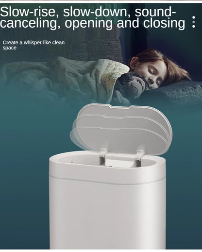 7L Trash Can Smart Sensor Trash Can Automatic Household Electronic Kitchen Trash Bin Toilet Waterproof Narrow Seam Sensor Bin