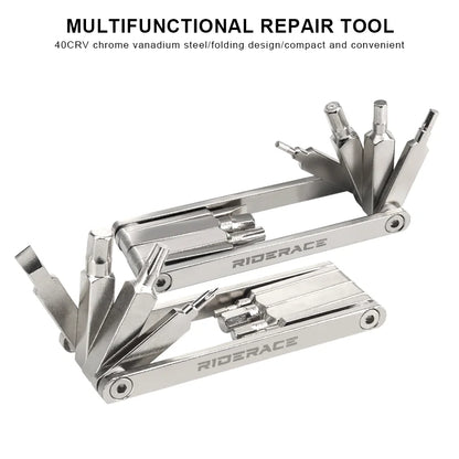 Bicycle Repair Tool Kit Foldable Hex Spoke Wrench For MTB Chain Cutter Mountain Road Bike Screwdriver Multi Function Tools Set