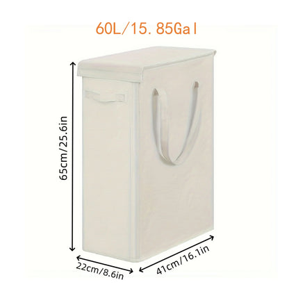 1PC Laundry Basket With Wheels And Lid,Closed Laundry Hamper,Suitable For Bedrooms,Bathtubs,Laundry,Dormitories