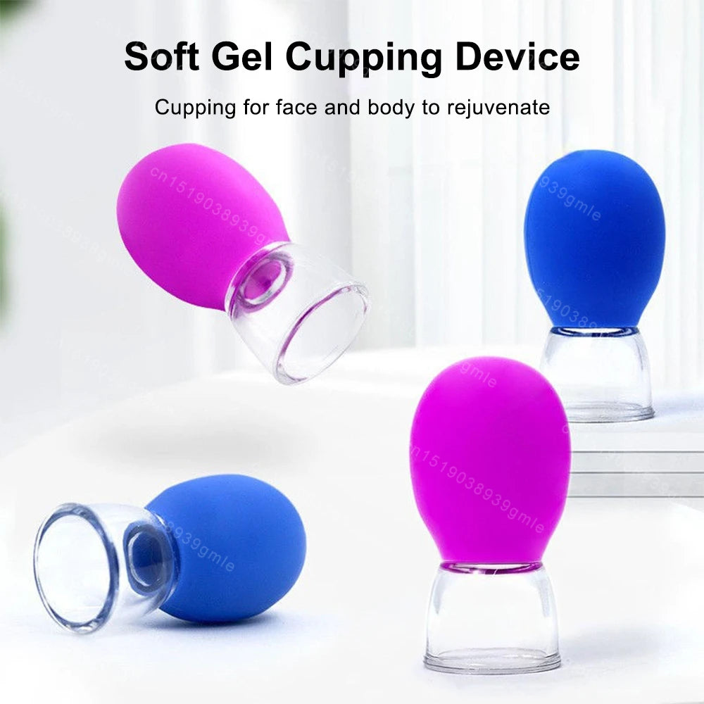 Silicone Cupping Massage Cup Body Face Neck Eye Massager Vacuum Body Facial Care Facial Steaming Pore Cleaner Tool Skin Care