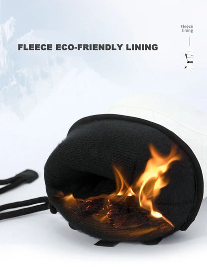 Ski Gloves Men's Waterproof and Cold-proof Plus Velvet Thickening Outdoor Cycling Warm Winter Cycling Gloves Men and Women