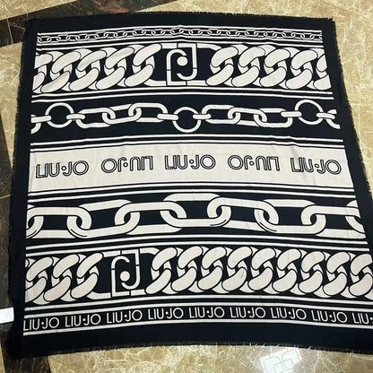 Foreign trade original single Italian autumn and winter new fashion brand printed light luxury shawl scarf