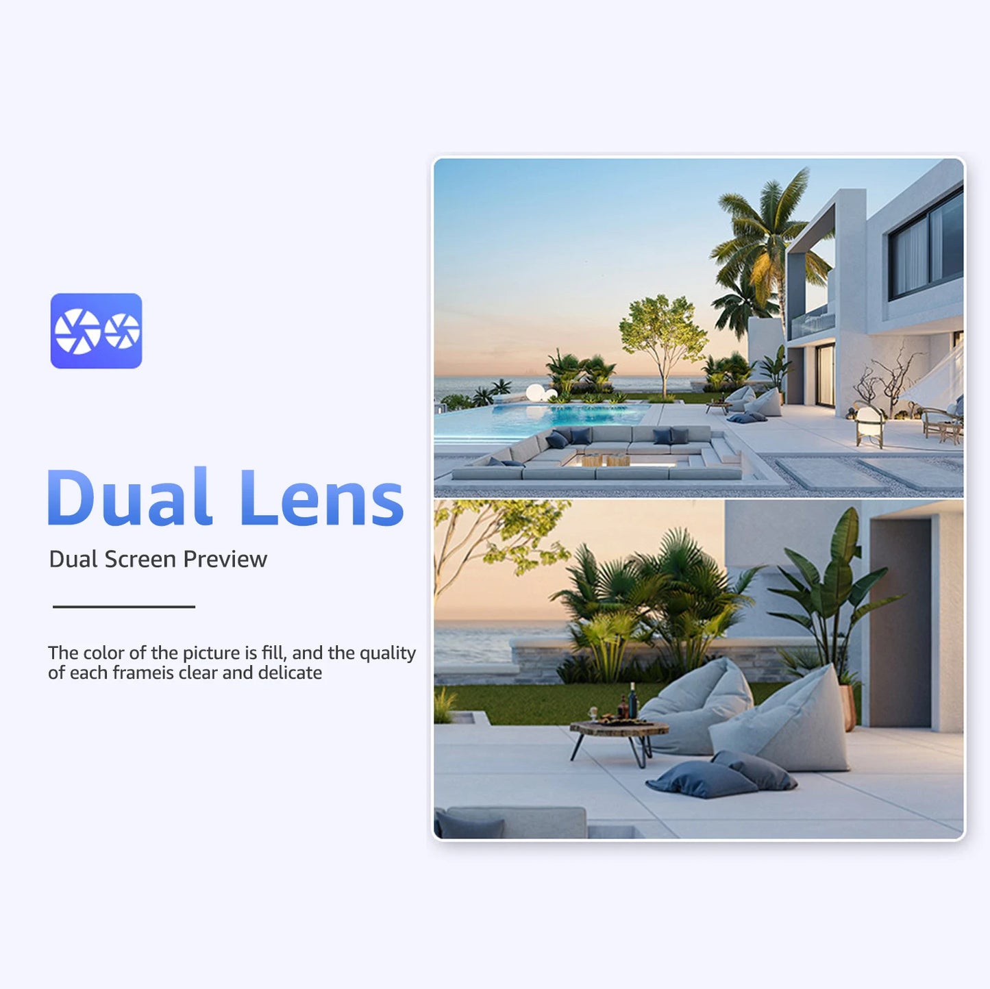 4K 8MP Dual Lens Solar Camera 10X/4X Zoom 4G SIM/WIFI Security Outdoor Camera Humanoid Tracking Color Night Vision Camera Solar