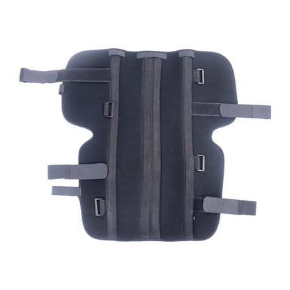 Adjustable Knee Ligament And Meniscus Stabilizer with a Long Leg Support Strap, Featuring Plates And a Buckle Closure
