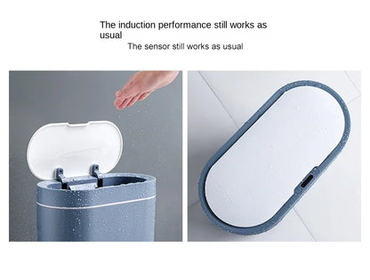 7L Trash Can Smart Sensor Trash Can Automatic Household Electronic Kitchen Trash Bin Toilet Waterproof Narrow Seam Sensor Bin