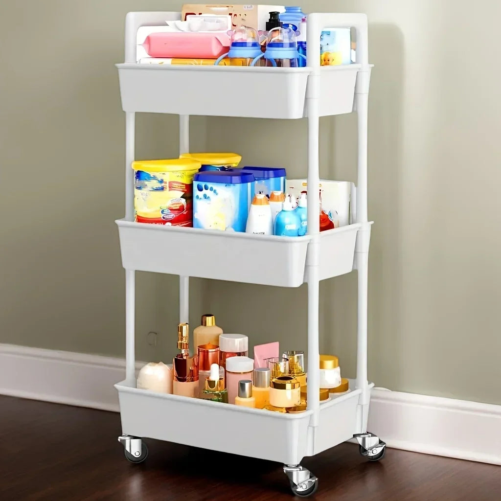 Multi-Layer Trolley Rack Kitchen Floor Bedroom Baby Snacks Mobile Bathroom Bathroom Storage Storage Rack