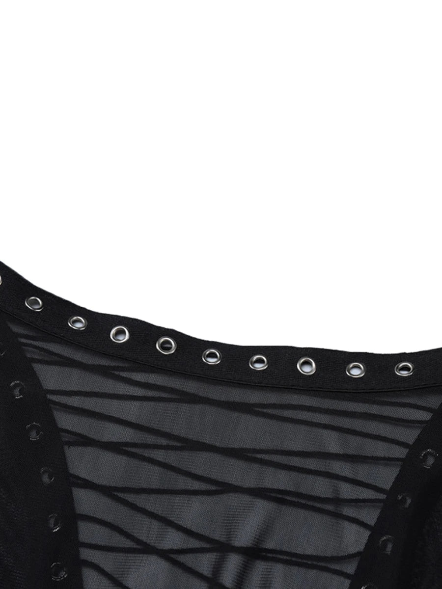 Black Long Sleeve Transparent Lace Dress for Women Sexy Floor-length Evening Dress Slim Party Club Dresses Red Christmas Dress