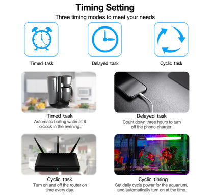 TUYA Smart Plug WiFi Socket EU 16A/20A With Power Monitor Timing Function Voice Control Works With Alexa Google Home