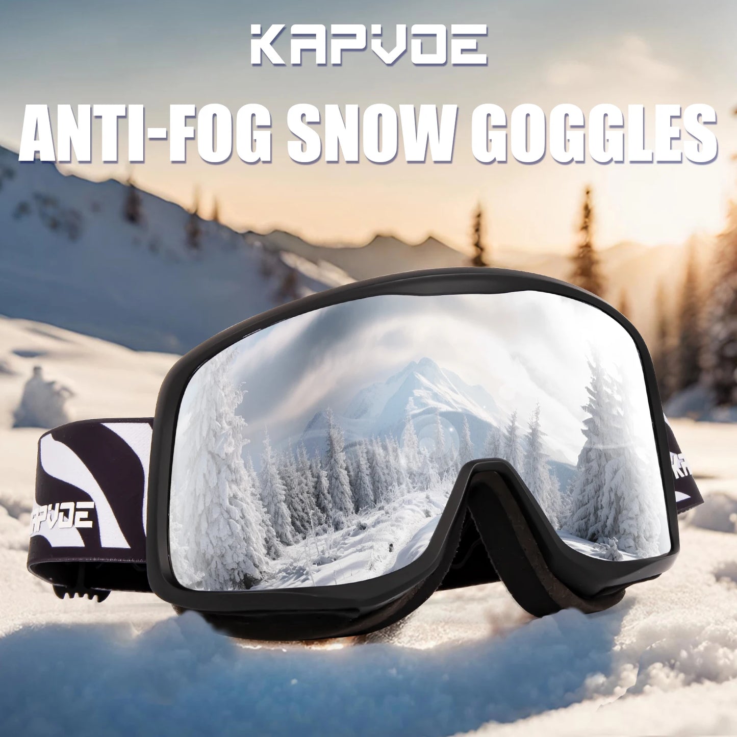 KAPVOE Sale OTG Photochromic Ski Snowboard Goggles Women Men Outdoor Sports Skiing Eyewear UV 400 Winter Snow Protection Glasses