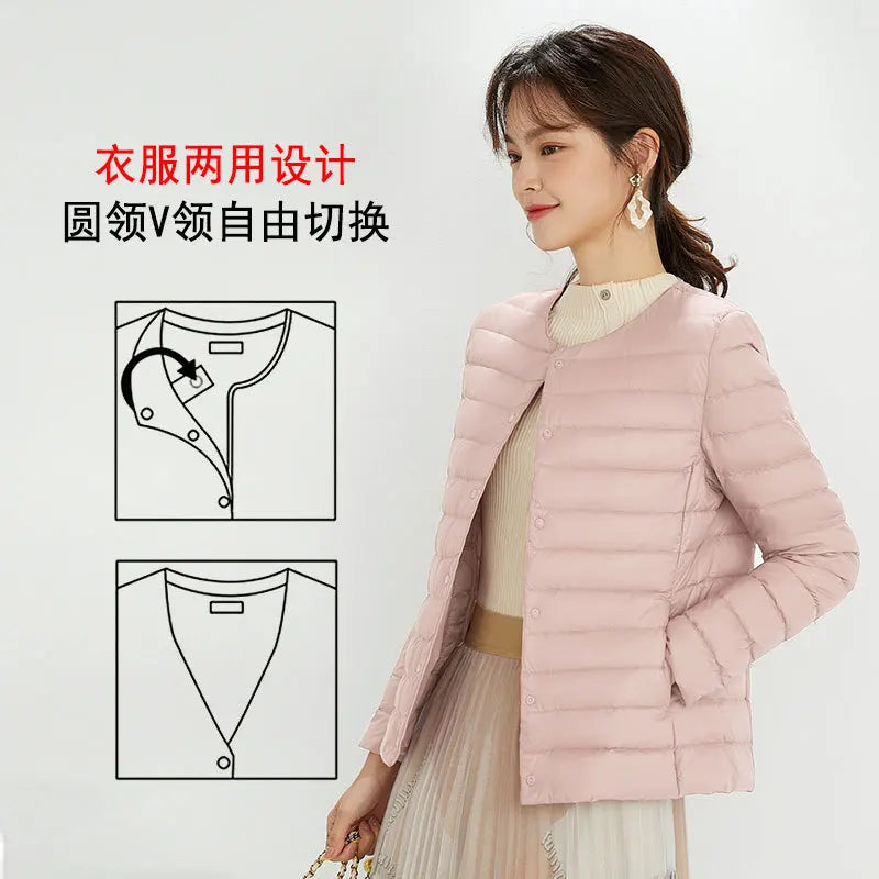 Top Grade 90% White Duck Down Women Ultra Lightweight Packable Line Jackets 2023 New Autumn Winter Keep Warm Puffer Coats