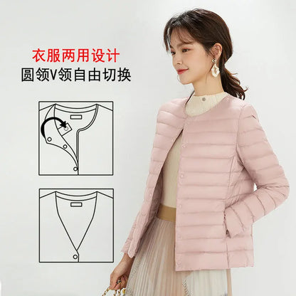 Top Grade 90% White Duck Down Women Ultra Lightweight Packable Line Jackets 2023 New Autumn Winter Keep Warm Puffer Coats