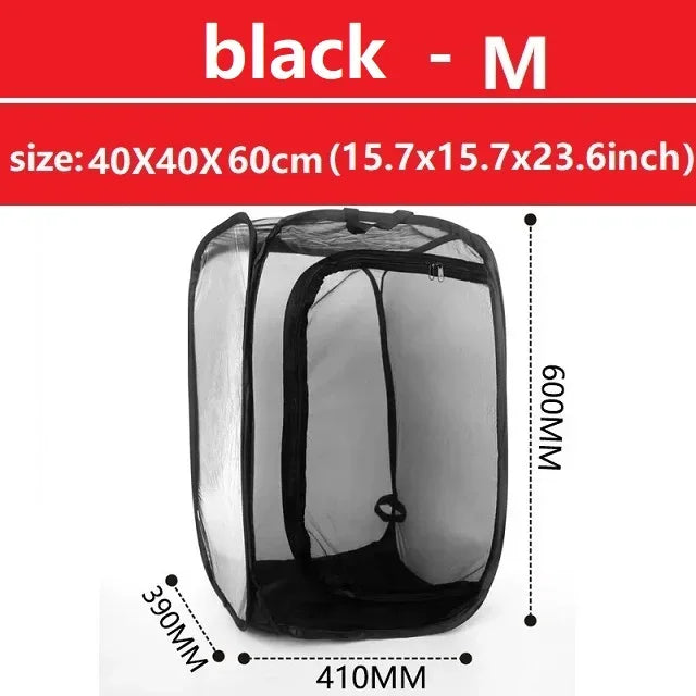 S - M - L Butterfly Habitat Outdoor Mesh Plant Enclosure Folding Insect Cage Insect Proof Net Monarch Insect Terrarium Pop-up