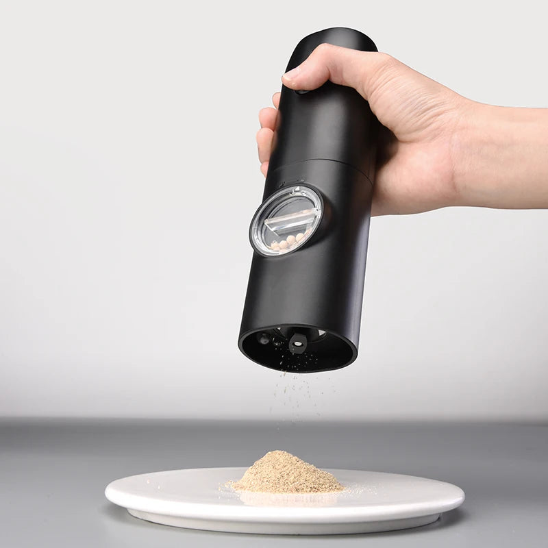 1/2PCS Electric Salt And Pepper Grinder with LED Light Gravity Sensing Adjustable Spice Mills Cordless Automatic Kitchen Gadget