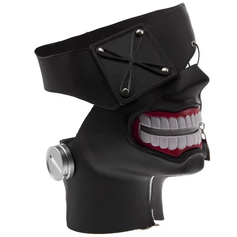 Tokyo Ghoul Mask Anime Kaneki Ken Cosplay Masks Halloween Party Masks Cosplay Ghoul Kinkiken Zipper Mouth Mask Scary Masque
