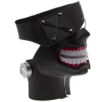 Tokyo Ghoul Mask Anime Kaneki Ken Cosplay Masks Halloween Party Masks Cosplay Ghoul Kinkiken Zipper Mouth Mask Scary Masque