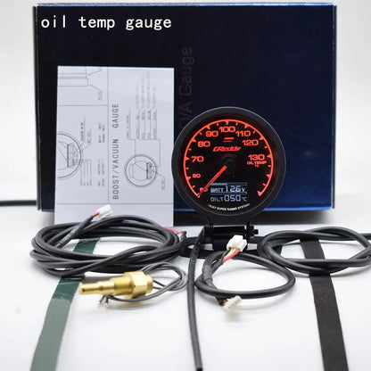 7 Color Car GReddi LCD Digital Display Turbo Boost Water Temp Oil Temp Oil Press Racing Meter Fuel Pressure Air Fuel Ratio Gauge
