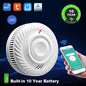 Built-in 10 Year Battery Smoke Detector WiFi Function Tuya Smart Home Parlor Child Room Kitchen Shop Fire Sound Alarm SensorSmoke DetectorsGoWisse.com