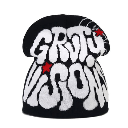 Bocca Beanie Y2K Knitting Hat For Men Women Warm Winter Autumn Letter Cartoon Streetwear Knitting Cap Hip Hop Gorras New Fashion