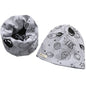 Autumn Winter Cotton Knit Children's Hat Collar 2 Set Boys and Girls Hats Set Baby Solid Color Scarf Cap two-piece