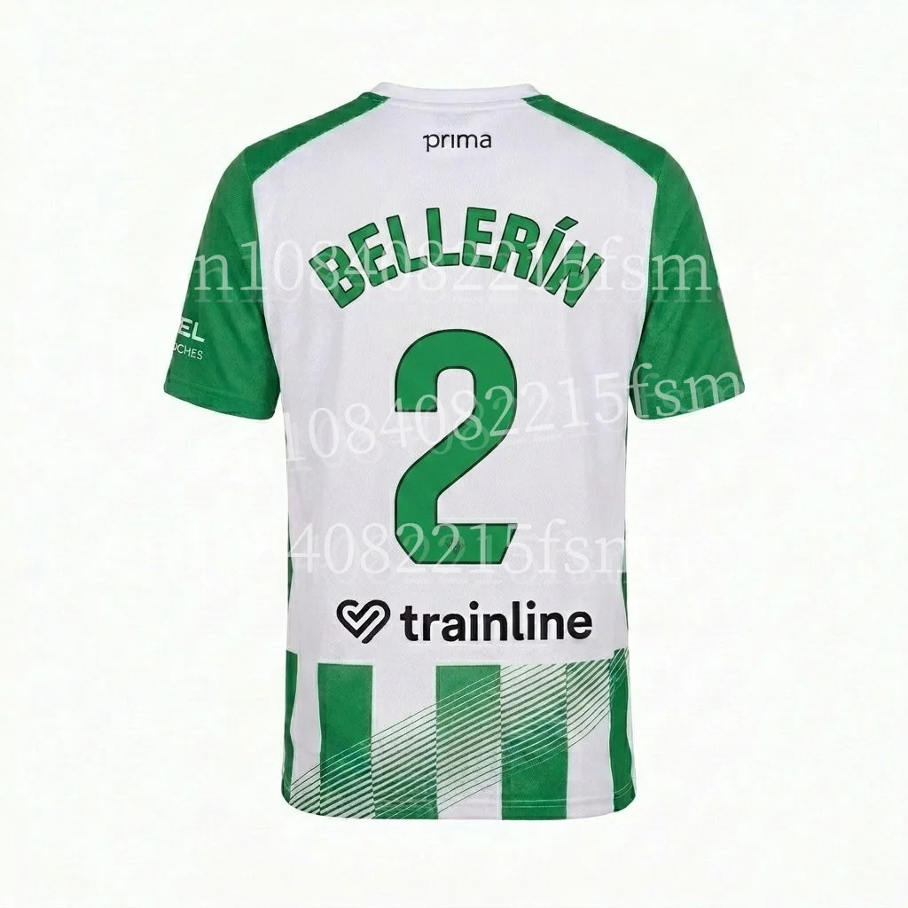 2026/27Men Green White Striped Soccer Jersey Short Sleeve Quick Dry Football Shirt Breathable Sports Shirt Team Training Uniform