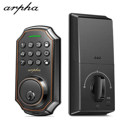 Arpha Smart Lock D180 100 Entry Codes 16 Anti Peeping Password Electronic Keypad Deadbolt Electronic Door Lock Low Battery Alarm