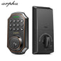 Arpha Smart Lock D180 100 Entry Codes 16 Anti Peeping Password Electronic Keypad Deadbolt Electronic Door Lock Low Battery Alarm