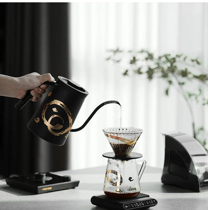 MHW-3BOMBER 220V Electric Kettle Gooseneck Pour Over Kettle Coffee Pot Precise Control Heating Water Boiler Barista Tool