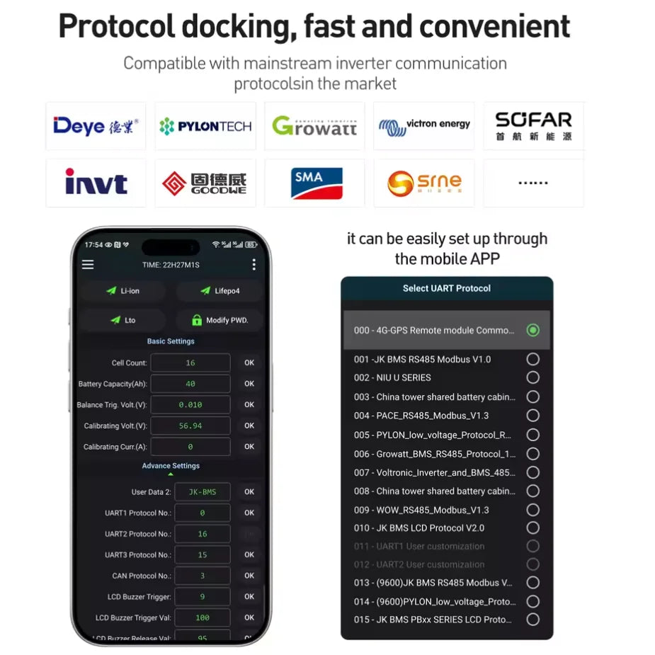JIKONG Inverter BMS V19 200A 300A Active Balance 1A 2A LiFePo4 Li-Ion LTO Battery 8S 16S 24V 48V JKBMS V19 Home Energy Storage