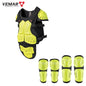 Kids Motorcycle Riding Body Armor/Elbow Knee Protector Children Motocross Back Vest Chest Off-Road Moto Cycling Protective Gear
