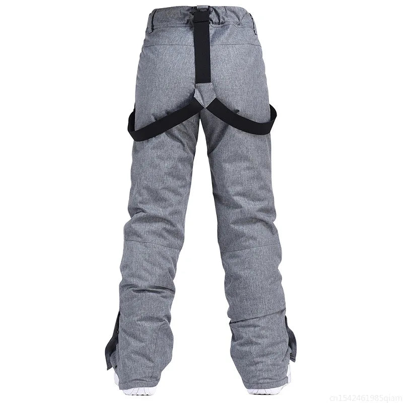 Cheap Women's and Men's Ice Snow Pants Outdoor Snowboarding Clothing Strap Trousers Skiing Suit Wear 10K Waterproof