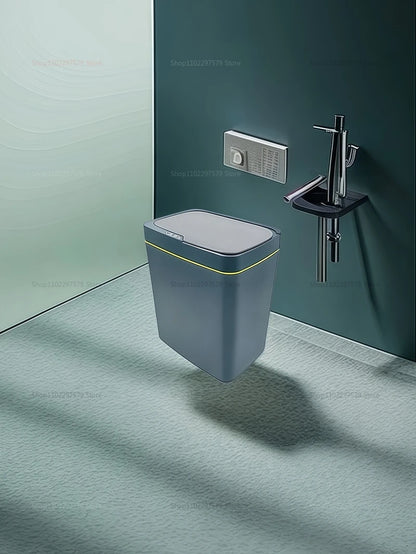 15L contactless smart sensor trash can automatically bag electronic waste trash can touchless bathroom kitchen white smart home