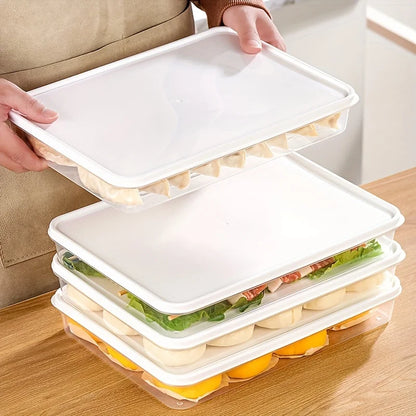 Food Storage Containers with Lids , Freezer & Microwave Safe, for Dumplings, Meats, Fruits & Vegetables Dumpling Storage Box