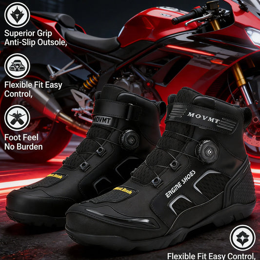 New Motorcycle Boots Men Leather Motos Breathable Anti Slip Wear-resistant Riders Boots Motorbike Racing Ankle Length Shoes Off-